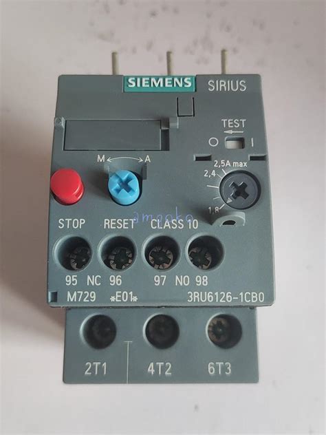 1pc Siemens Thermal Overload Relay 3ru6126 1cb0 1 8 2 5a For Sale