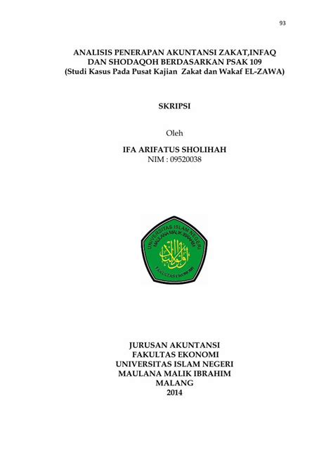 PDF ANALISIS PENERAPAN AKUNTANSI ZAKAT INFAQ DAN Filesesuai Dengan