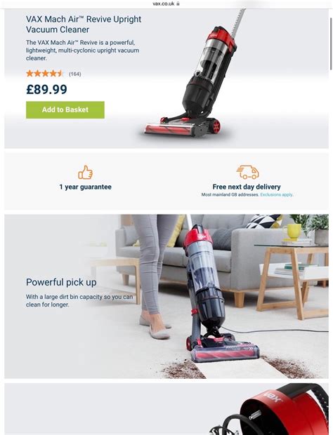 Vax Mach Air Revive Upright Vacuum Cleaner In Eh Edinburgh F R