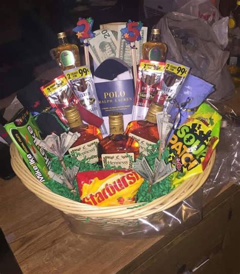 Birthday Basket For Him More Birthday Baskets For Him Bday Ts For