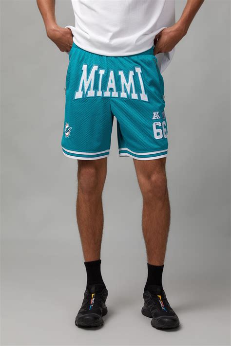 Nfl Basketball Short Lcn Nfl Tealmiami Classic Factorie Shorts