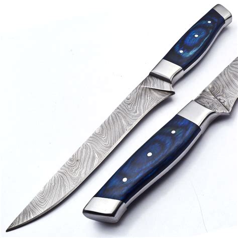 Custom Hand Forged Damascus Steel Chef Knife Hawks Blades