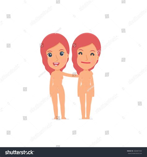 Joyful Character Naked Female His Best Stock Vector Royalty Free Shutterstock