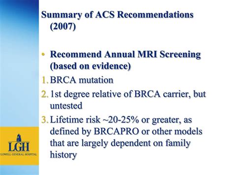 Ppt Breast Mri At Lowell General Hospital Powerpoint Presentation