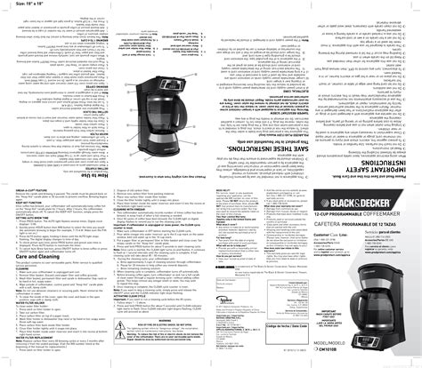 Cooks 12 Cup Programmable Coffee Maker Manual