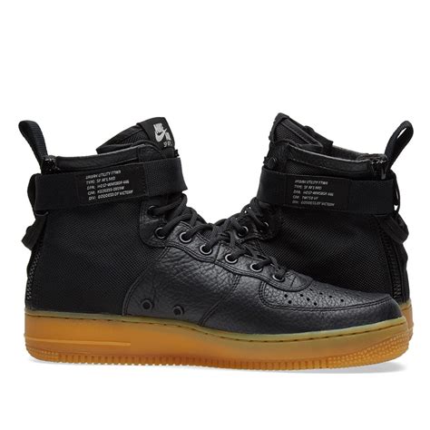 Nike SF Air Force 1 Mid W Black Gum Light Brown END US