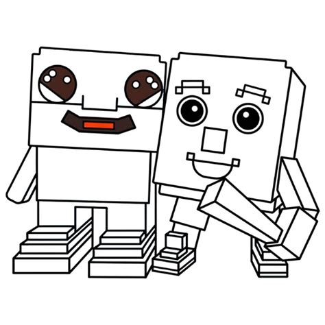 coloriage los bros duo bleu  orange  colorier