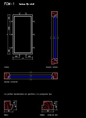 Detalle De Ventanas De Vidrio Templado En Autocad Librer A Cad