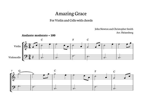 Amazing Grace Arr Heisenberg By John Newton And Christopher Smith