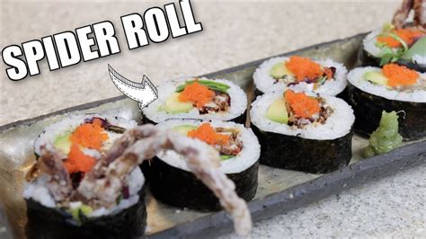 How To Make A Spider Sushi Roll And A Salmon And Avocado Sushi Roll