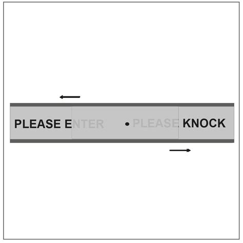 sd silver slider door sign  enter  knock signs