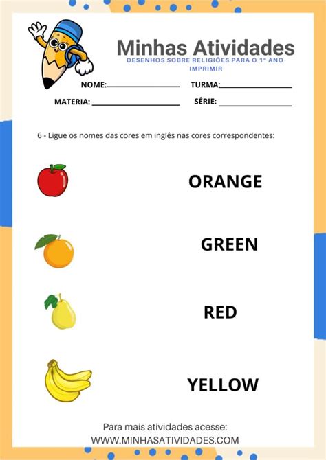 Atividades Em Ingles Para Educação Infantil - 10 Atividades De Inglês Para Educação Infantil