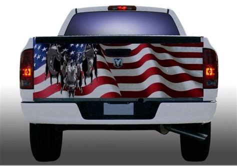 American Flag Dodge Ram Truck Tailgate Vinyl Graphic Decal Wraps Ebay