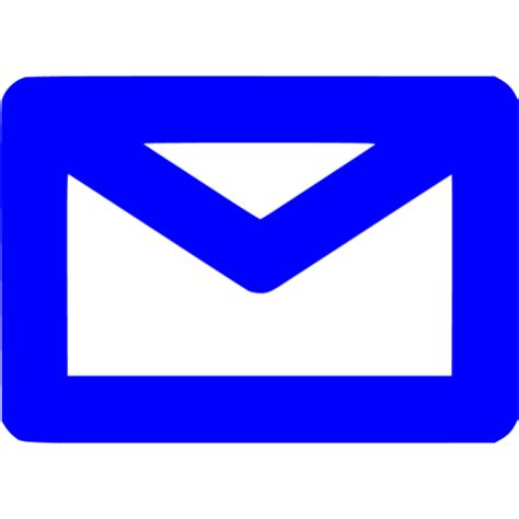 Blue email 12 icon - Free blue email icons