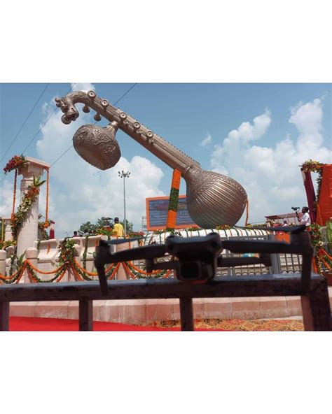 Lata Mangeshkar chowk: Giant 40-foot veena installed in Ayodhya as ...