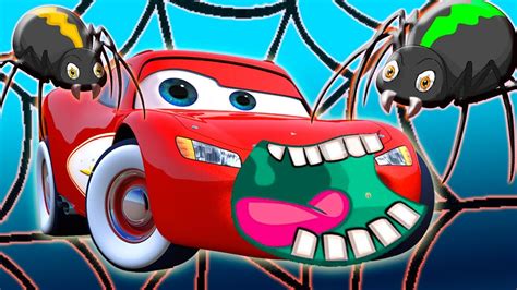 Disney Cars 3 Lightning McQueen Vs Giant Spider McQueen Cars Cartoon