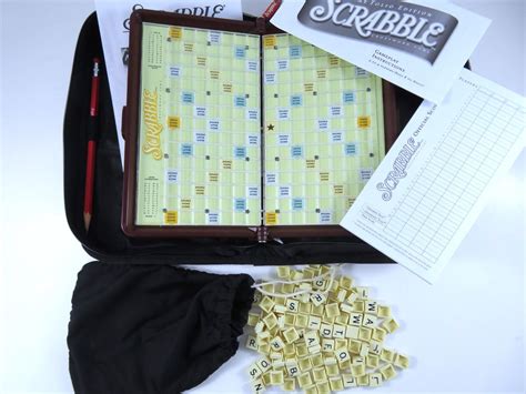 Travel Scrabble Game Folio Edition Complete In Zipper Case Hasbro