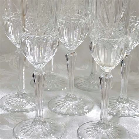 Cristal D’arques Durand Dining Set Of 7 Pc Cristal Darquesdurand Fluted Champagnes 875 Tall