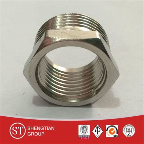 Asme B1611 Standard A182 F304 Stainless Steel Npt Threaded Bushing