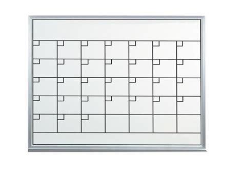 3' x 2' Dry Erase Whiteboard 1 Month Calendar Planner