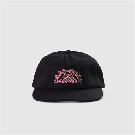 Passport Crystal 5 Panel Cap Black Fast Times Skateboardin