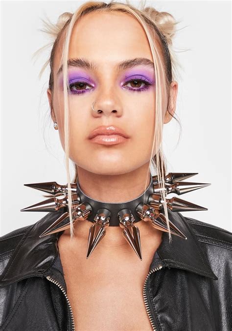 Nastygem Extra Large Heavy Spiked Choker Black In 2024 Chokers