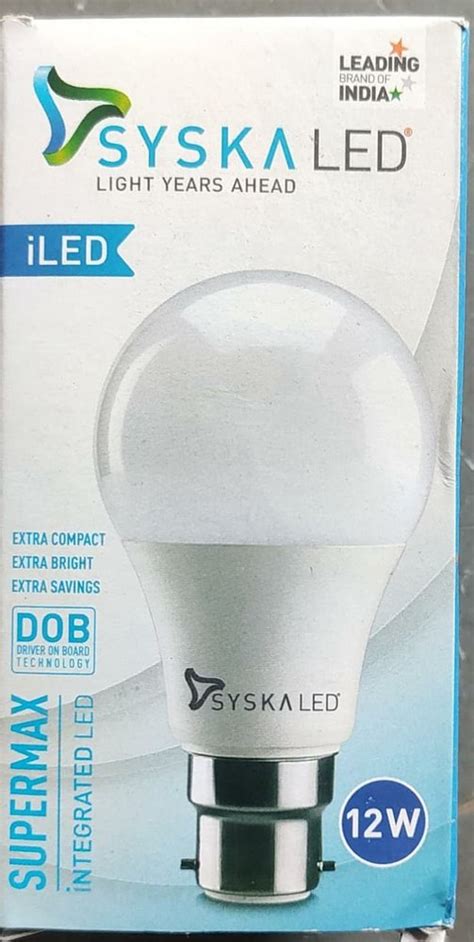 Syska PAG N 12W LED Bulb B22 Cool Daylight At 135 Piece In Sindgi