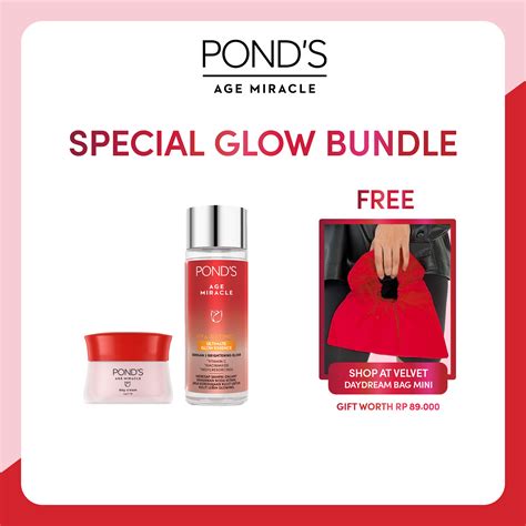 Promo Pond S Age Miracle Anti Aging Essence Day Cream Set A Bundle