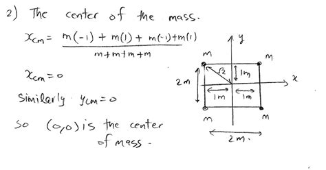 Four Identical Spheres Each Of Mass M Are Placed The Corners Of Square