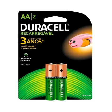 06 Pilha Aa Recarregável 1300mah Duracell 3 Cartelas Leroy Merlin