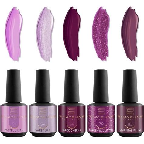 Ehskzjh Shellac Variant 8 Lot De 5 Vernis À Ongles En Gel Pour Lampe Uv