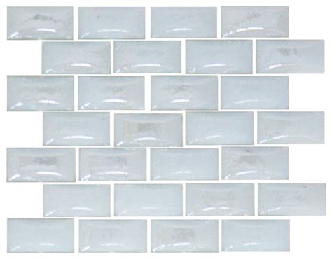 Curved White Milk Glass Subway Tile Glass Designs