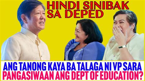 VP SARA HINDI SINIBAK SA DEPED YouTube