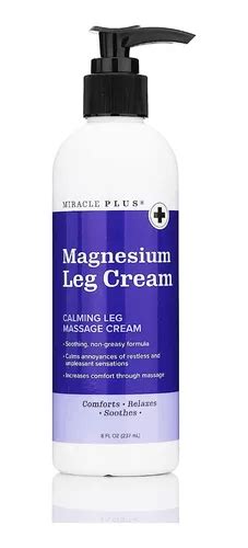 Miracle Plus Crema Calmante Magnesio Para Calambres Piernas Env O Gratis