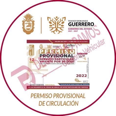 Permiso Provisional De Circulación De Guerrero 2024 Gestoría