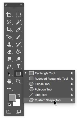 3-Select-The-Custom-Shape-Tool - Photoshop For Beginners