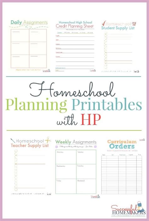 Homeschool Planning Printables with HP