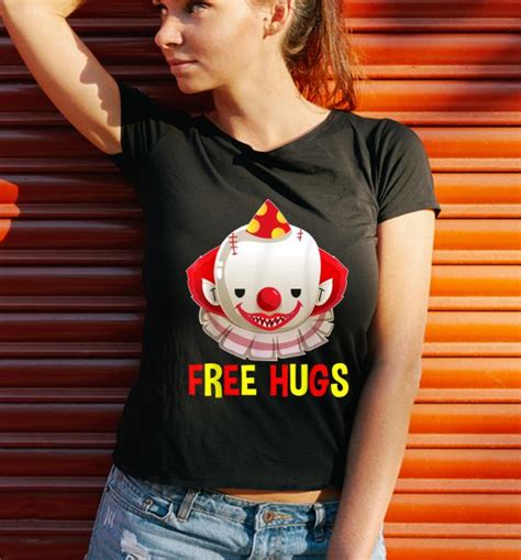 Original Scary Clown Evil Halloween Free Hugs Shirt Hoodie Sweater Longsleeve T Shirt