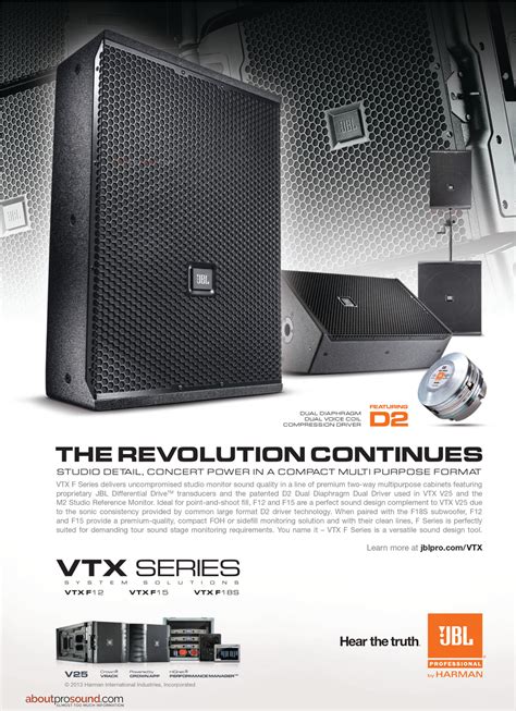 Jbl Vtx F Series Ad About Prosound Interesting Stuff In The