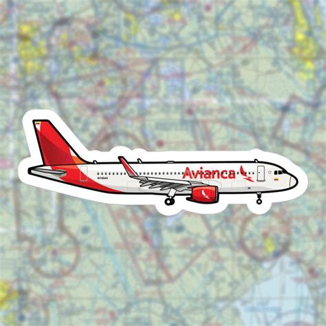 Avianca Airbus A320 Sticker Etsy