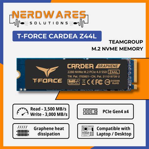 Teamgroup CARDEA Z44L 250GB 500GB 1TB 2TB NVME M 2 2280 Gaming SSD PCIe