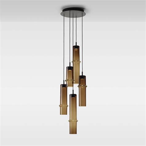 Bamboo Forest Hanging Lamp PC1329 Smoke Brown Portobello Decoration