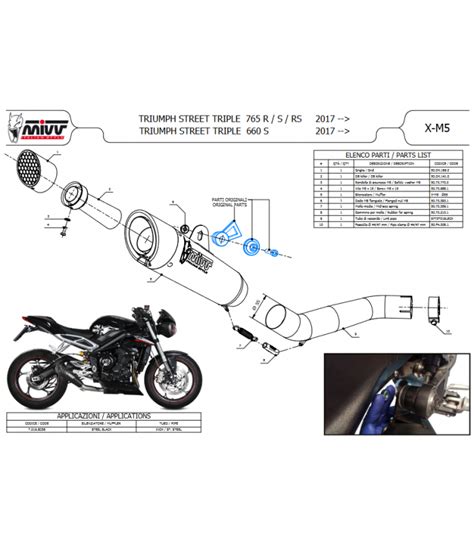 Mivv Triumph Street Triple 765 R RS Terminale Di Scarico Moto