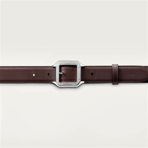 Crl Ceinture Santos De Cartier Cuir De Vachette Noir