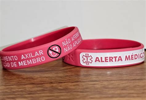 Pulseira alerta médico SUPER Pulseiras e personalizados Brasil