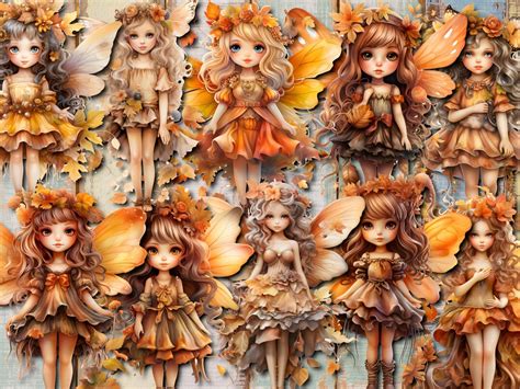 Junk Journal Kit Junk Journal Printable Autumn Fairy Fussy Cut