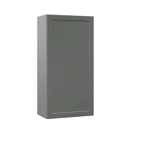 Hampton Bay Designer Series Melvern Storm Gray Shaker Assembled Wall Kitchen Cabinet 21 In X