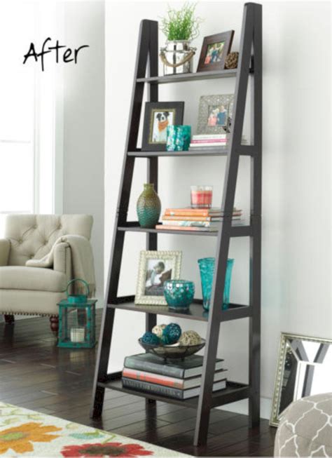 Gray Ladder Shelf Book Place Box