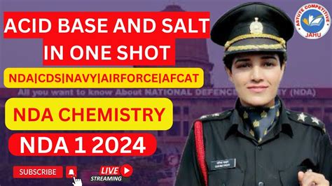 Acid Base Salt NDA Chemistry NDA12024 Class Class11th Acid Base And