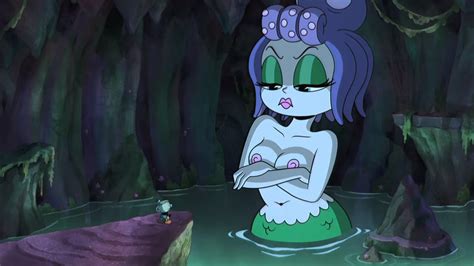 Rule 34 Breasts Cala Maria Cuphead Game Edit Edited Edited Screencap Giantess Mugman Nipples